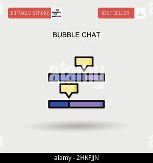 Einfaches Vektor-Symbol für Bubble-Chat. Stock Vektor