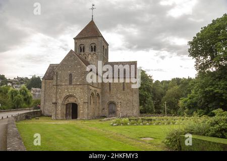 Frankreich, Orne, Domfront, Kirche Notre-Dame sur l'Eau Stockfoto