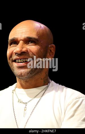 Goldie beim Hay Festival am 27th. Mai 2018. Clifford Joseph Price MBE, besser bekannt als Goldie, ist ein britischer Musiker, Musikproduzent und DJ. I Stockfoto