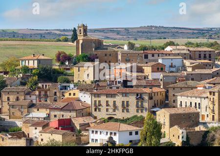 Spanien, Navarra, Torres del Rio, Dorf am Camino Francés, spanische Pilgerroute nach Santiago de Compostela, UNESCO-Weltkulturerbe Stockfoto