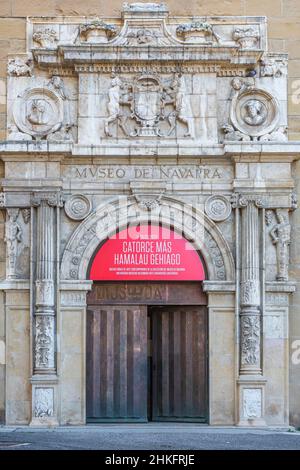 Spanien, Navarra, Pamplona (Iruña), Bühne auf dem Camino Francés, spanische Pilgerroute nach Santiago de Compostela, UNESCO-Weltkulturerbe, Museum von Navarra Stockfoto