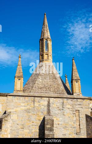 Spanien, Navarra, Pamplona (Iruña), Bühne auf dem Camino Francés, spanische Pilgerroute nach Santiago de Compostela, UNESCO-Weltkulturerbe, Kathedrale Santa Maria la Real aus dem 14th. Jahrhundert Stockfoto