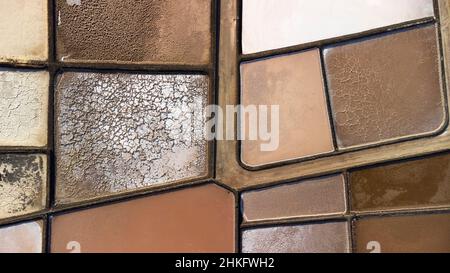 Spanien, Kanarische Inseln, Insel Lanzarote, Südwestküste, Las salinas de Janubio (Salinen von Janubio) Stockfoto