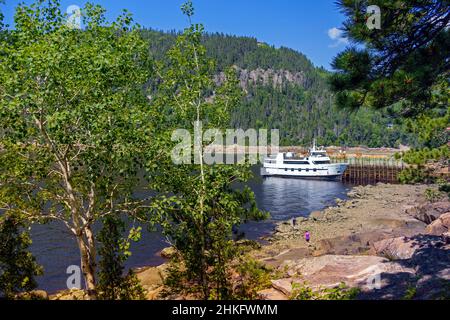 Kanada, Provinz Quebec, Saguenay-Lac-Saint-Jean, der Saguenay-Fjord, Sainte-Rose-du-Nord, Ausgangspunkt für Kreuzfahrten und Wanderungen auf dem Wasser Stockfoto