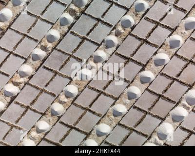 Spanien, Kanarische Inseln, Insel Lanzarote, Südwestküste, Las salinas de Janubio (Salinen von Janubio) Stockfoto