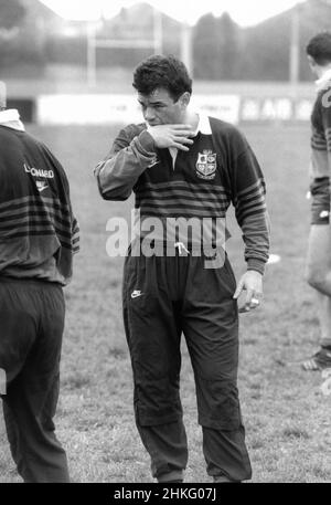 Will Carling trainiert für die 1993 British und Irish Lions Tour durch Neuseeland Stockfoto