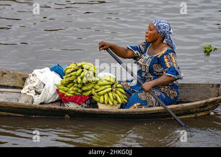Benin, Cotonou, die schwimmende Stadt Ganvie Stockfoto