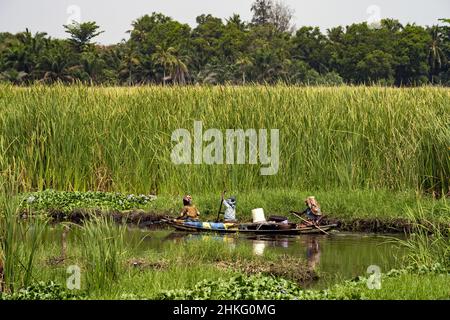 Benin, Cotonou, die schwimmende Stadt Ganvie Stockfoto