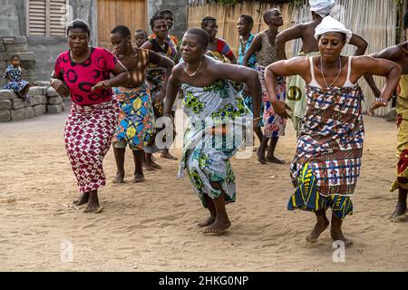 Benin, Possotome Provinz, Awame, Voodoo Tänze und Trance genannt Koku Houn, Koku Gottheit Stockfoto