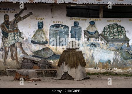 Benin, Possotome Provinz, Awame, Voodoo Tänze und Trance genannt Koku Houn, Koku Gottheit Stockfoto