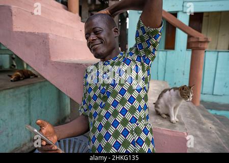 Benin, Cotonou, die schwimmende Stadt Ganvie Stockfoto