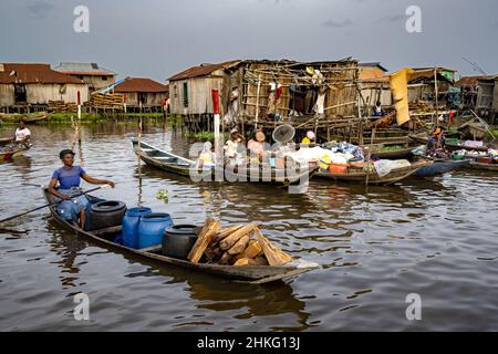 Benin, Cotonou, die schwimmende Stadt Ganvie Stockfoto