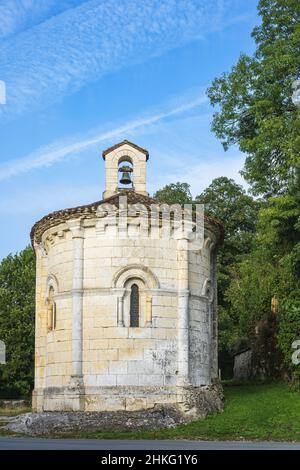 Frankreich, Dordogne, Chancelade, Dorf an der Via Lemovicensis oder Vezelay, einer der Hauptwege nach Santiago de Compostela, romanische Abtei von Chancelade, Kapelle Saint-Jean Stockfoto