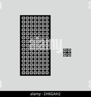 CNC-Vektor-Schnittpläne für CNC-Laser, Router, Plasma, Wasserstrahl, Plotter. Verwendet für 4x8 Platten MDF, METALL, JAALI, PVC, Sperrholz, ACP, Acrylmarmor Stock Vektor