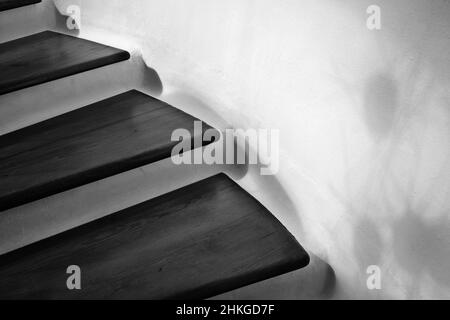 Treppe im Café des Jardin de Cactus, entworfen von Cesar Manrique Stockfoto