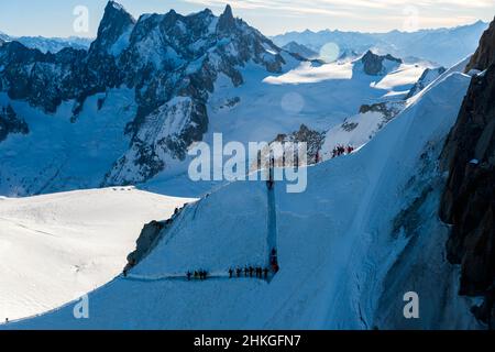 Aiguille Du Mid Stockfoto