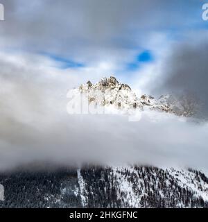 Gipfel der Aiguille de la Tete Stockfoto