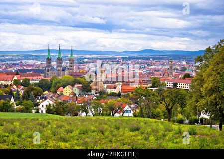 Bamberg. Stadt Bamberg Panoramablick vom Hügel, Oberfranken, Bayern Region Deutschland Stockfoto