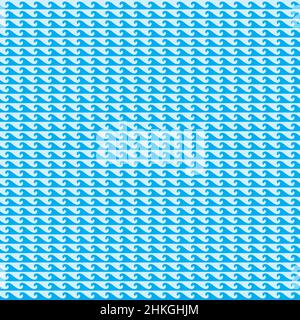 Nahtloses Muster mit Meereswellen. Vektorgrafik. Abstrakt Meereswellen Hintergrund. Stock Vektor