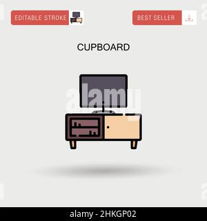 Einfaches Vektorsymbol „Schrank“. Stock Vektor