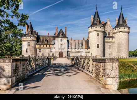 Chateau, Sully Sur Loire Stockfoto