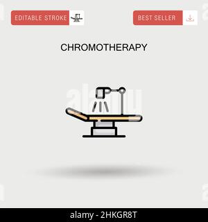 Einfaches Vektorsymbol für die Chromotherapie. Stock Vektor