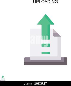 Einfaches Vektorsymbol wird hochgeladen. Illustration Symbol Design-Vorlage für Web mobile UI-Element. Stock Vektor