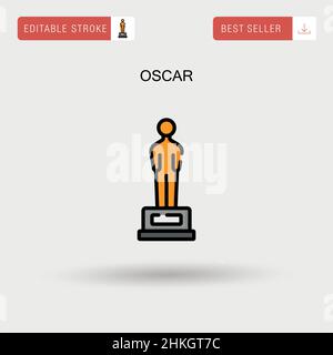 Oscar einfaches Vektorsymbol. Stock Vektor