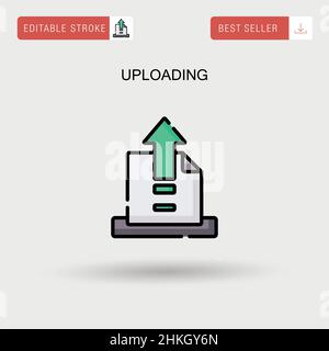 Einfaches Vektorsymbol wird hochgeladen. Stock Vektor
