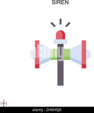 Einfaches Vektorsymbol für Sirene. Illustration Symbol Design-Vorlage für Web mobile UI-Element. Stock Vektor