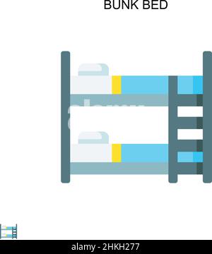 Einfaches Vektor-Symbol für Etagenbett. Illustration Symbol Design-Vorlage für Web mobile UI-Element. Stock Vektor
