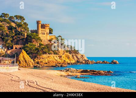 Schloss in Lloret de Mar Katalonien Spanien Stockfoto