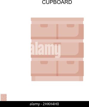 Einfaches Vektorsymbol „Schrank“. Illustration Symbol Design-Vorlage für Web mobile UI-Element. Stock Vektor