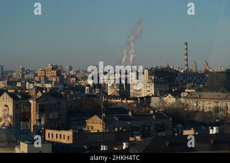 Kiew, Ukraine. 04th. Februar 2022. Kiew, Ukraine. 4th. Februar 2022. Ein Blick auf Kiew am 4. Februar 2022. (Bild: © Bryan Smith/ZUMA Press Wire) Bild: ZUMA Press, Inc./Alamy Live News Stockfoto