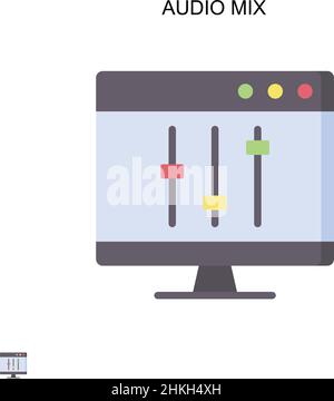 Einfaches Vektorsymbol für Audiomix. Illustration Symbol Design-Vorlage für Web mobile UI-Element. Stock Vektor