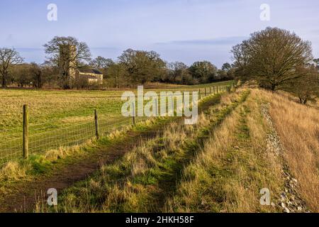 St. Edmund's Kirche auf dem Gelände der römischen Stadt Caistor „Venta Icenorum“, Norfolk, England Stockfoto