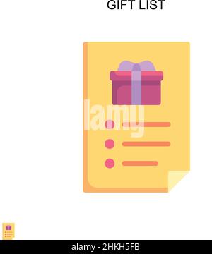 Geschenkliste einfaches Vektor-Symbol. Illustration Symbol Design-Vorlage für Web mobile UI-Element. Stock Vektor