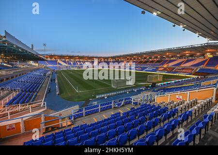 Birmingham, Großbritannien. 04th. Februar 2022. Eine allgemeine Ansicht von St Andrews vor diesem Abend Sky Bet Championship-Spiel, Birmingham City gegen Sheffield United in Birmingham, Vereinigtes Königreich am 2/4/2022. (Foto von Craig Thomas/News Images/Sipa USA) Quelle: SIPA USA/Alamy Live News Stockfoto