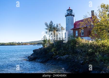 Eagle Harbor Lightstation und Leuchtturm auf der Keweenaw Peninsula Stockfoto