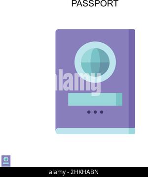 Einfaches Vektor-Symbol für Passport. Illustration Symbol Design-Vorlage für Web mobile UI-Element. Stock Vektor