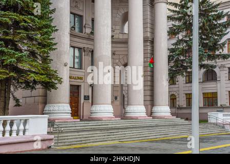 MINSK, WEISSRUSSLAND - 08. November 2019 Belarussische Staatliche Akademie der Musik in Minsk, Weißrussland Stockfoto