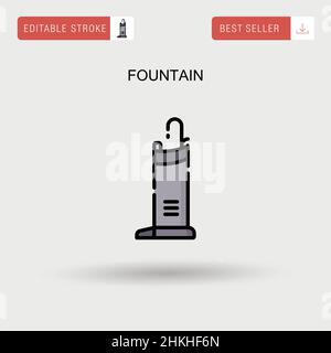 Einfaches Vektorsymbol für Brunnen. Stock Vektor