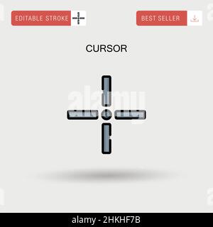 Einfaches Vektorsymbol für den Cursor. Stock Vektor