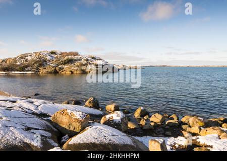 Die Greater Amund Island ist ein Naturschutzgebiet an der schwedischen Westküste Stockfoto