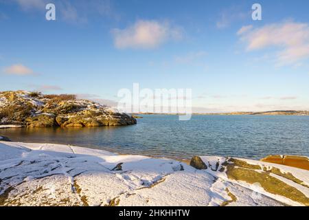 Die Greater Amund Island ist ein Naturschutzgebiet an der schwedischen Westküste Stockfoto