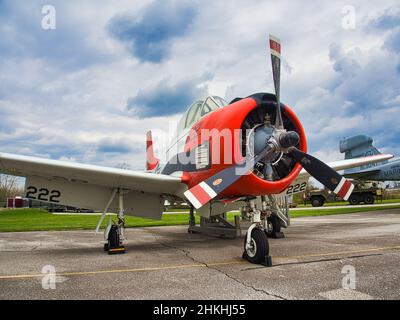 North American T-28 Trojan Pictures ist die T-28a-Version des USAF Stockfoto