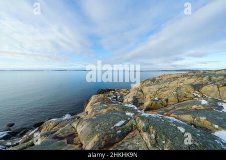 Die Greater Amund Island ist ein Naturschutzgebiet an der schwedischen Westküste Stockfoto