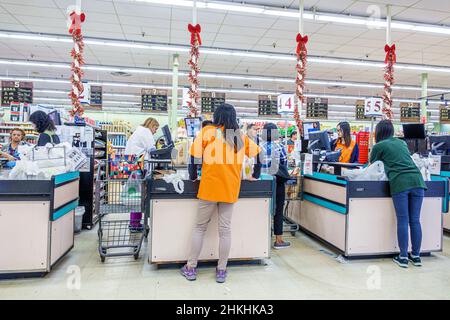 Orlando Florida, Little Vietnam, iFresh Chinese Market, Lebensmittelgeschäft Supermarkt Kassierer asiatische Frauen Bagger, Kasse Schlange innen Stockfoto