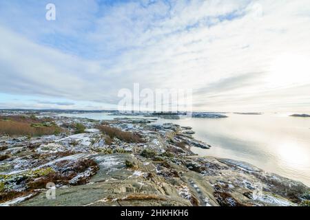 Die Greater Amund Island ist ein Naturschutzgebiet an der schwedischen Westküste Stockfoto