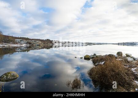 Die Greater Amund Island ist ein Naturschutzgebiet an der schwedischen Westküste Stockfoto